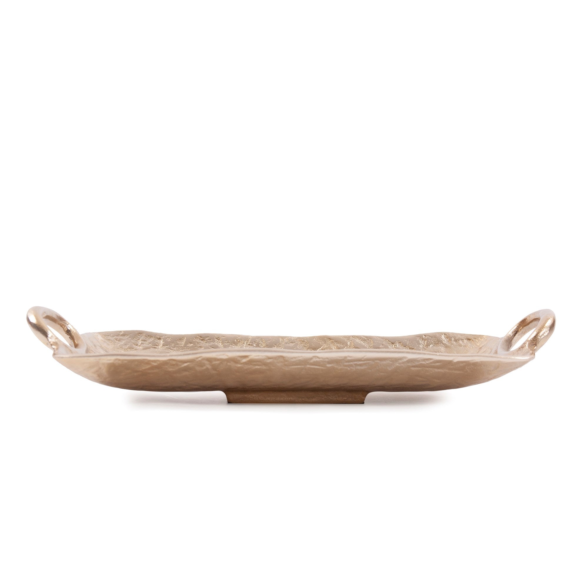 Hammered Organic Gold Aluminum Tray, Small