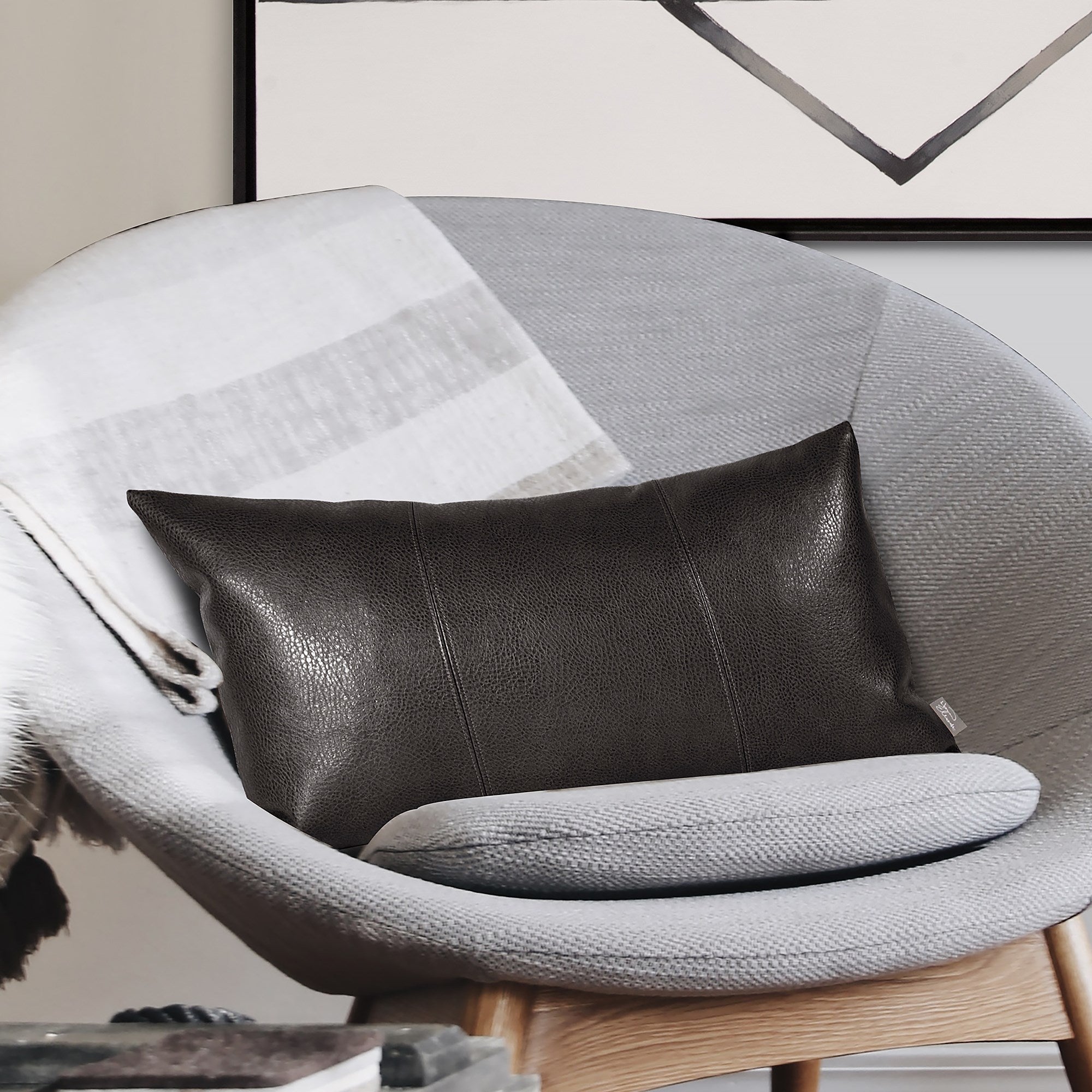Avanti Black Kidney Pillow- 11" x 22"