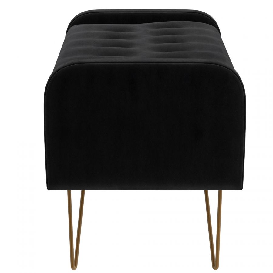 Sabel Black Storage Ottoman/Bench