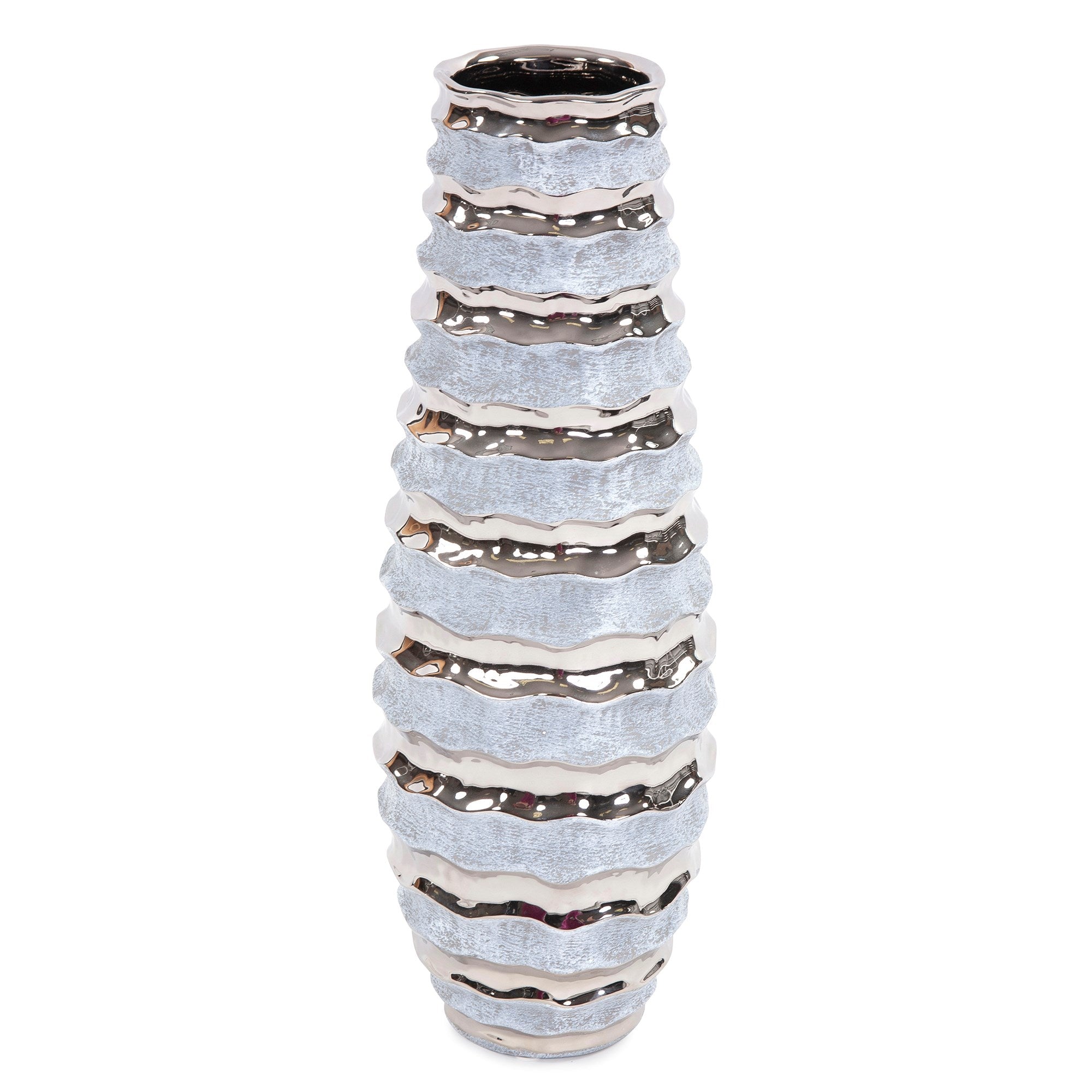 Two-tone Spiral Ceramic Vase