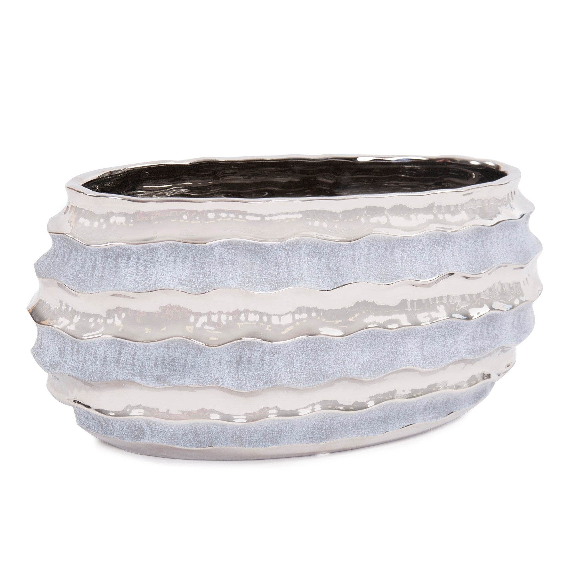 Two-tone Spiral Ceramic Bowl