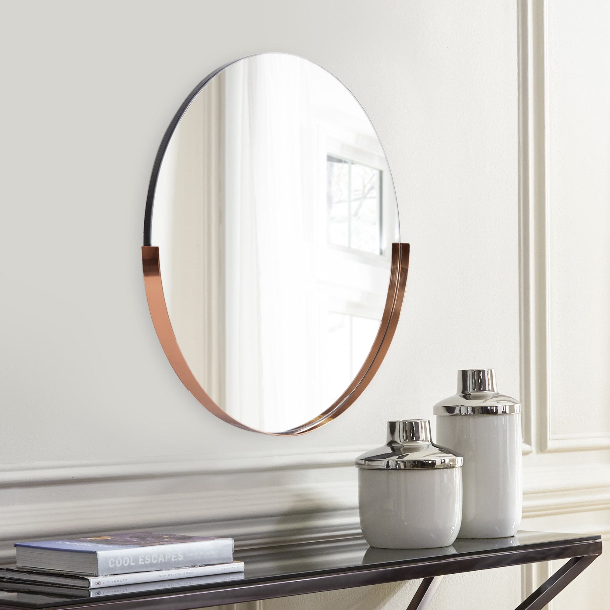 Dante Round Rose Gold Mirror