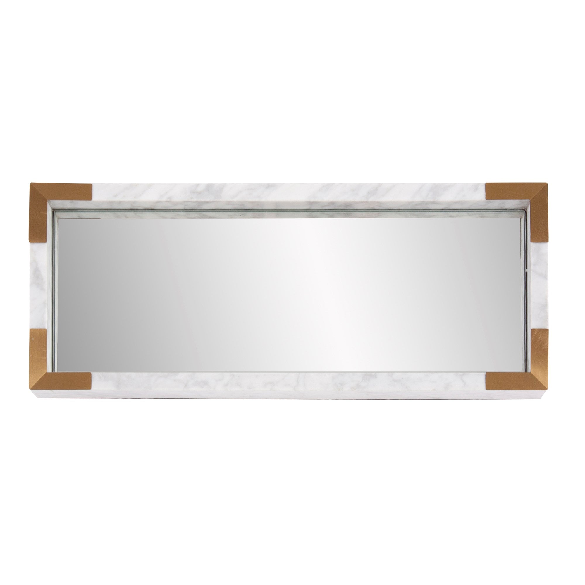 White Mirrored Marble Tray