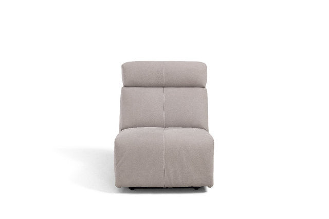 California Leather Armless Power Recliner Accent Chair