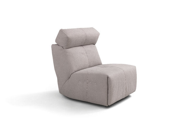 California Leather Armless Power Recliner Accent Chair