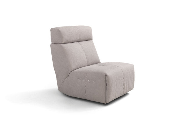 California Leather Armless Power Recliner Accent Chair