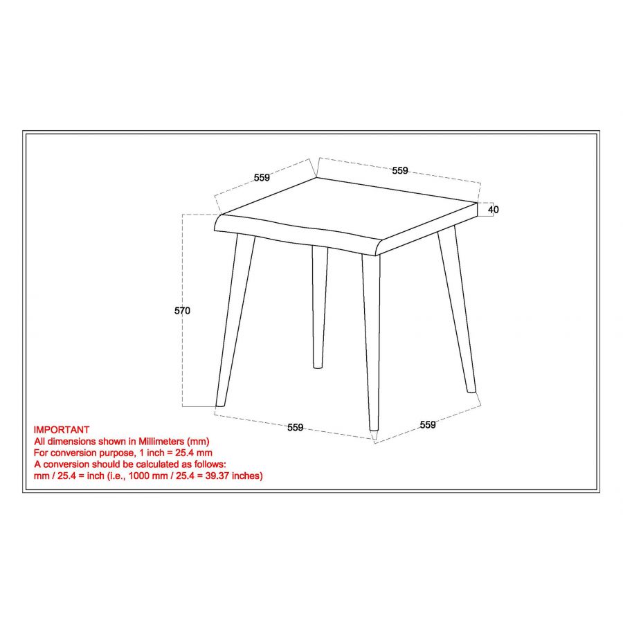 Arnav Walnut Accent Table