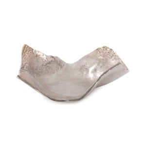 Aluminum Champagne Silver Hammered Small Bowl