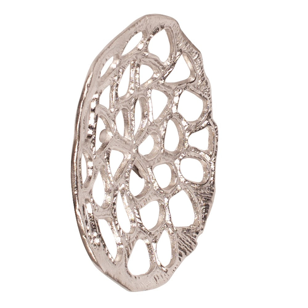 Nickel Plated Open Honeycomb Wall Art - Small
