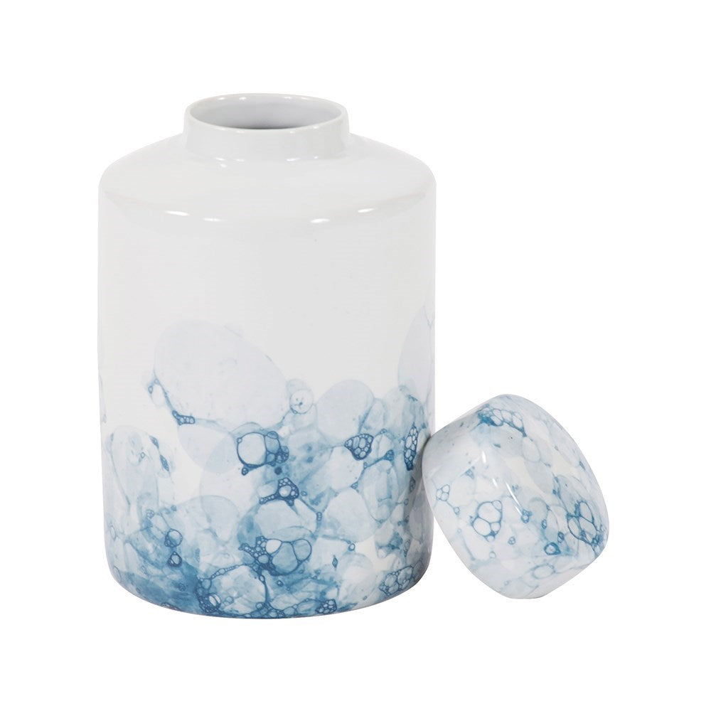 Blue and White Porcelain Tea Jar, Large
