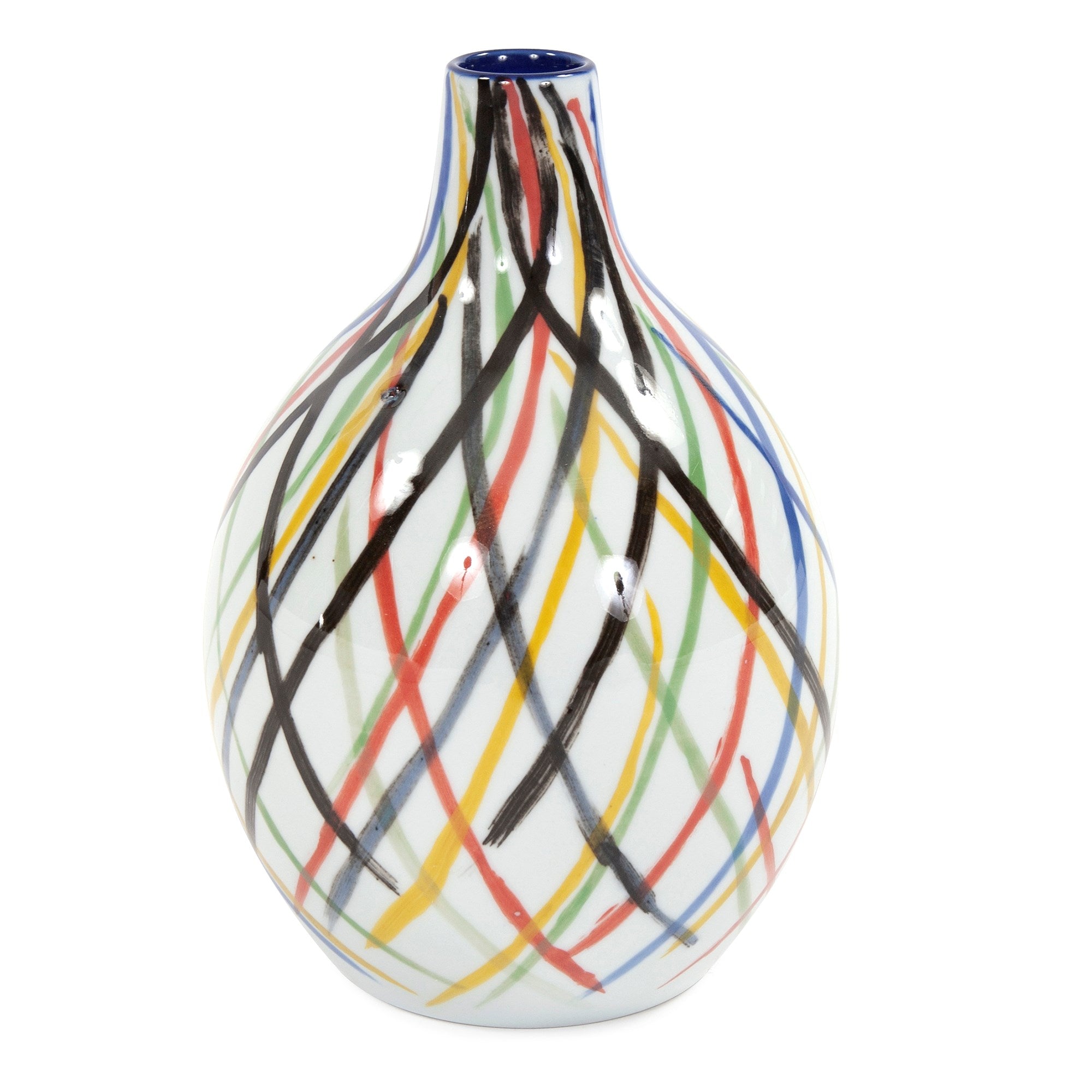 Color Web Ceramic Bottle Vase