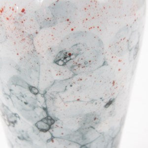 Gray and White Soap Bubble Porcelain Vase, Medium