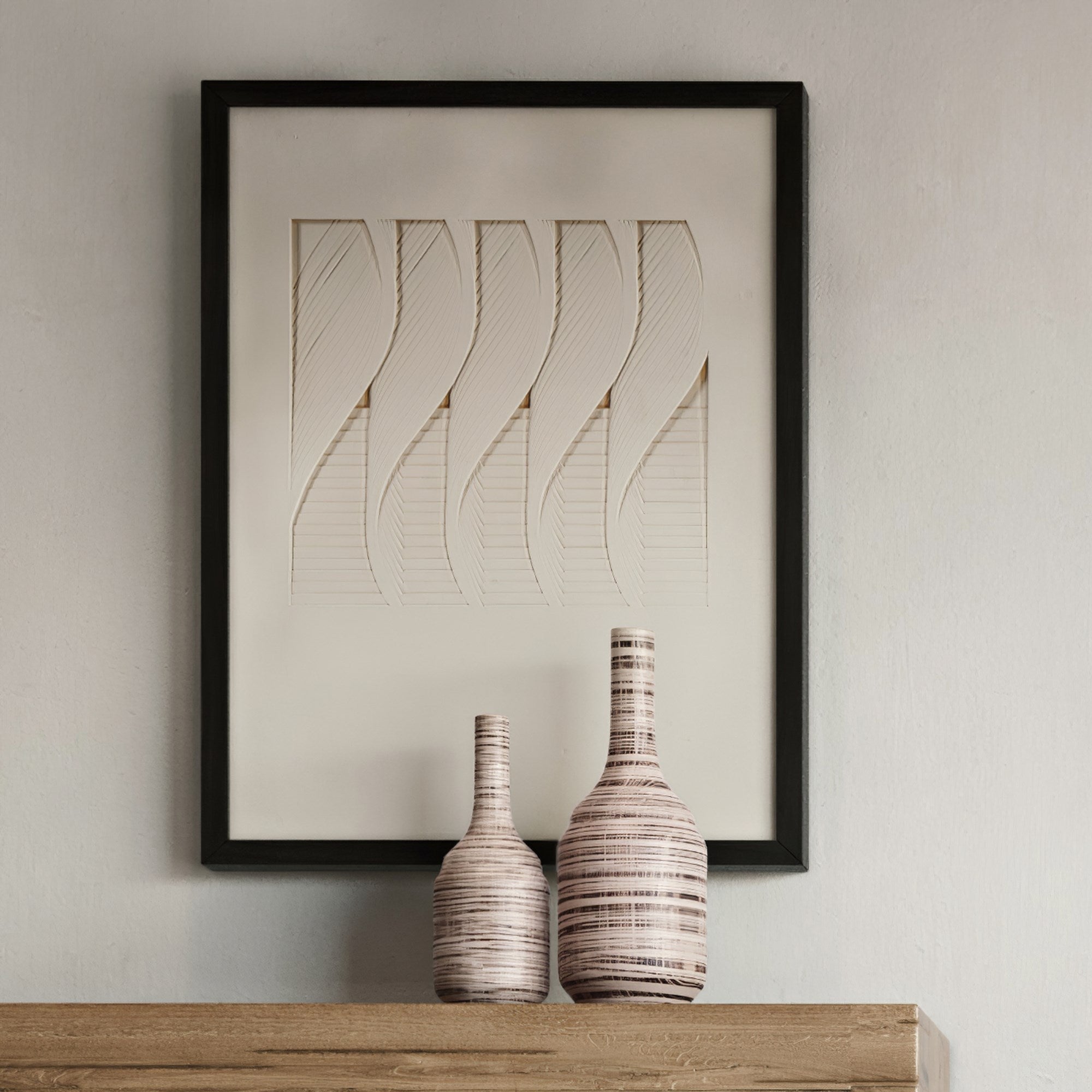 Dimensional Paper Twist Shadowbox Art