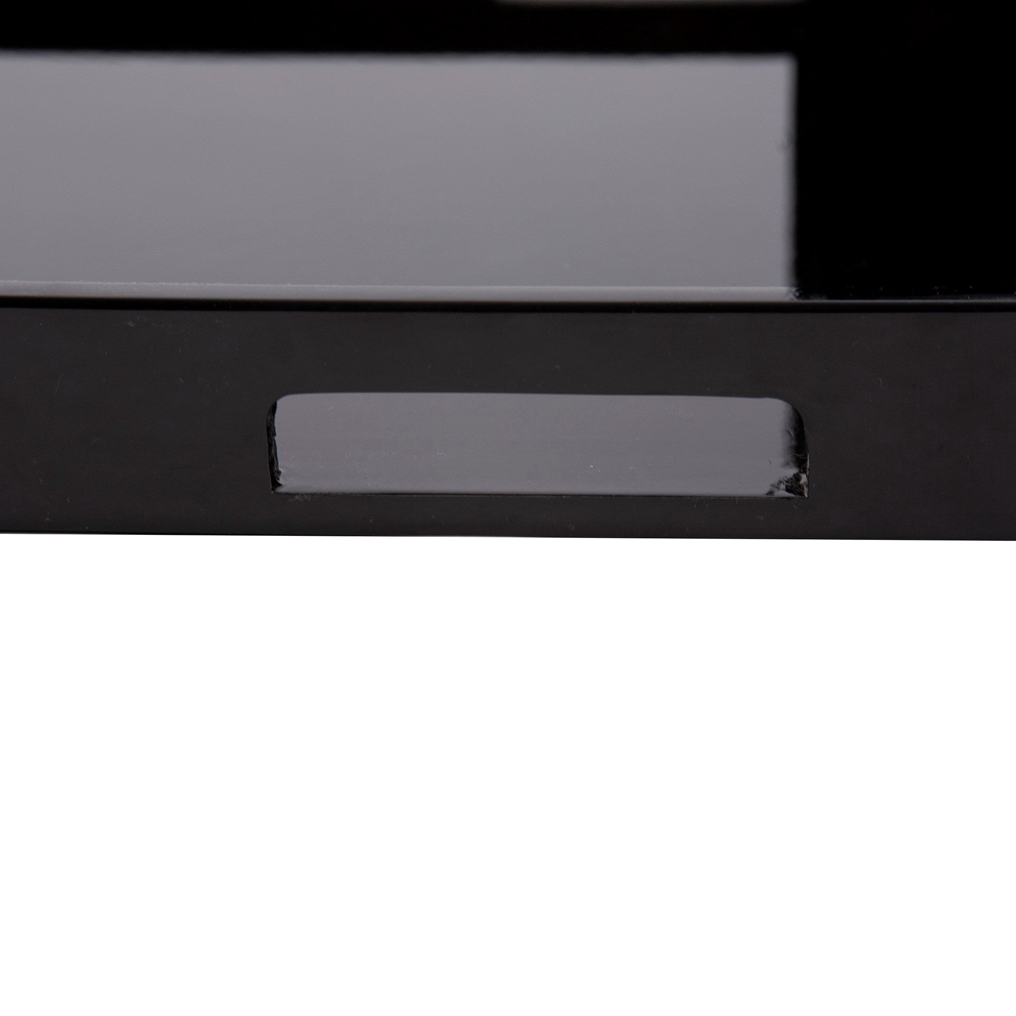Black Lacquer Square Wood Tray Set