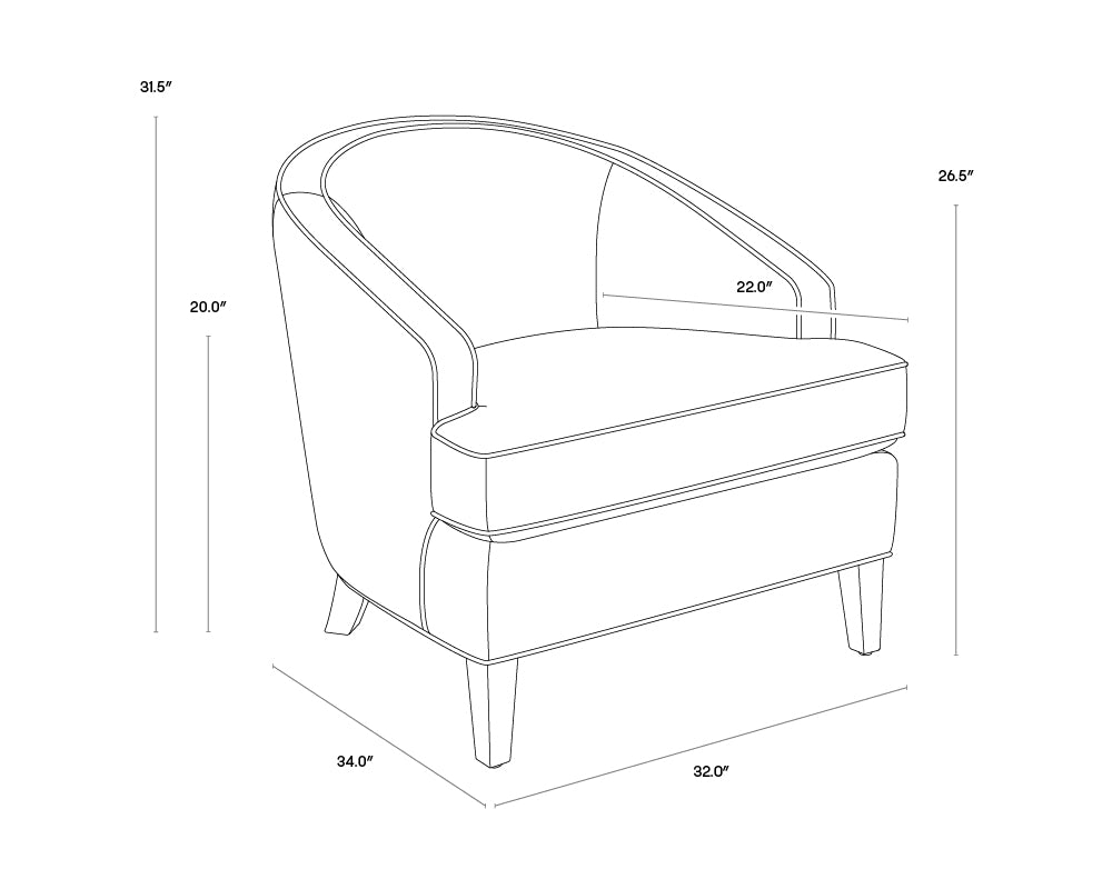 Coleman Lounge Chair - Portsmouth Grey