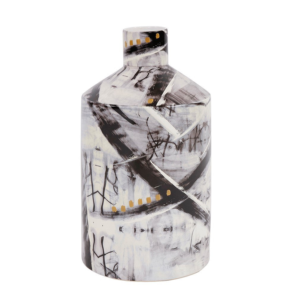 Graffiti Ceramic Bottle Vase, Small