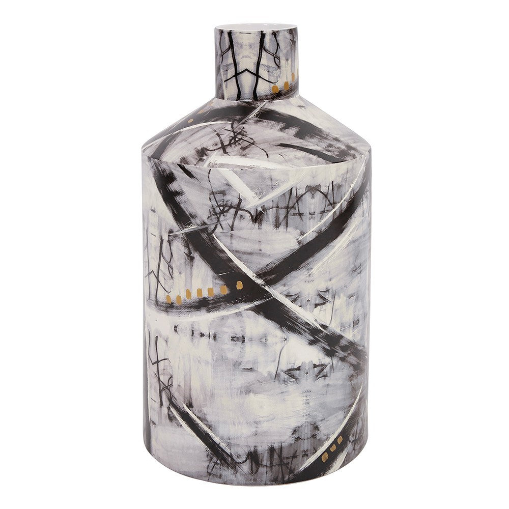 Graffiti Ceramic Bottle Vase, Large