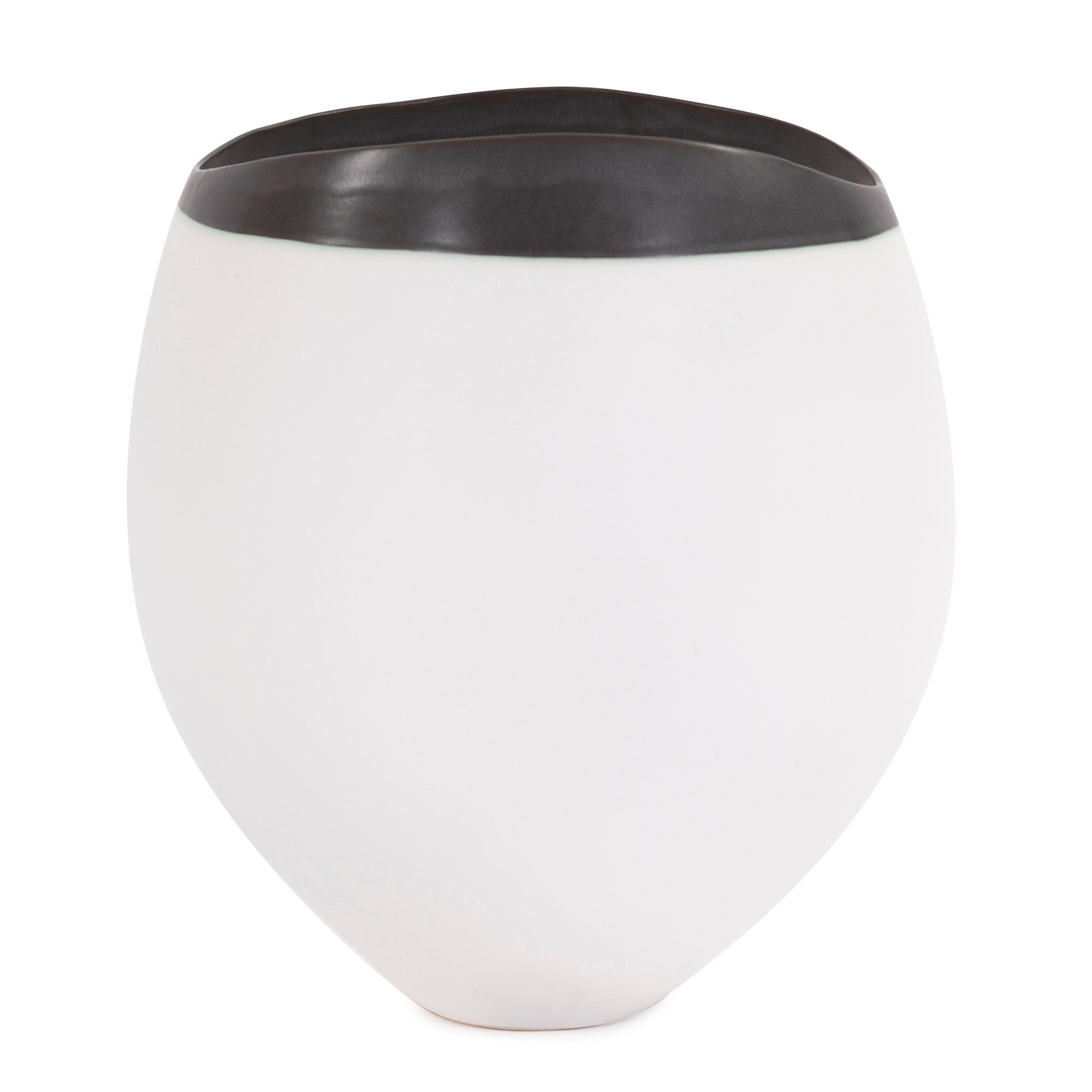 Eclipse White Ceramic Vase, Large