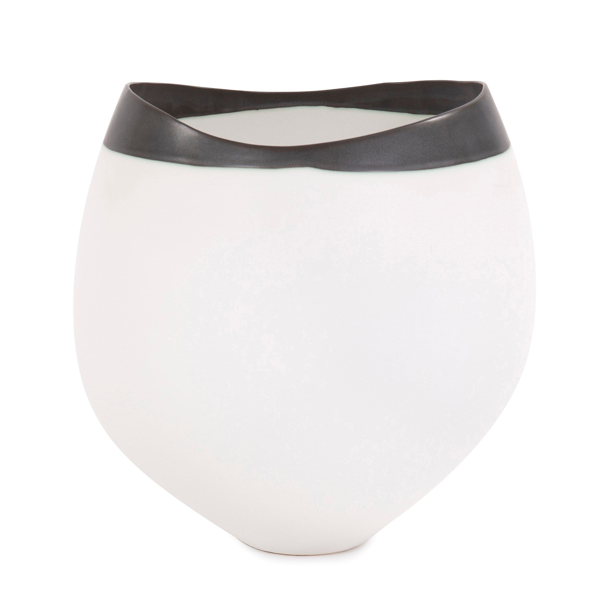 Eclipse White Ceramic Vase, Large