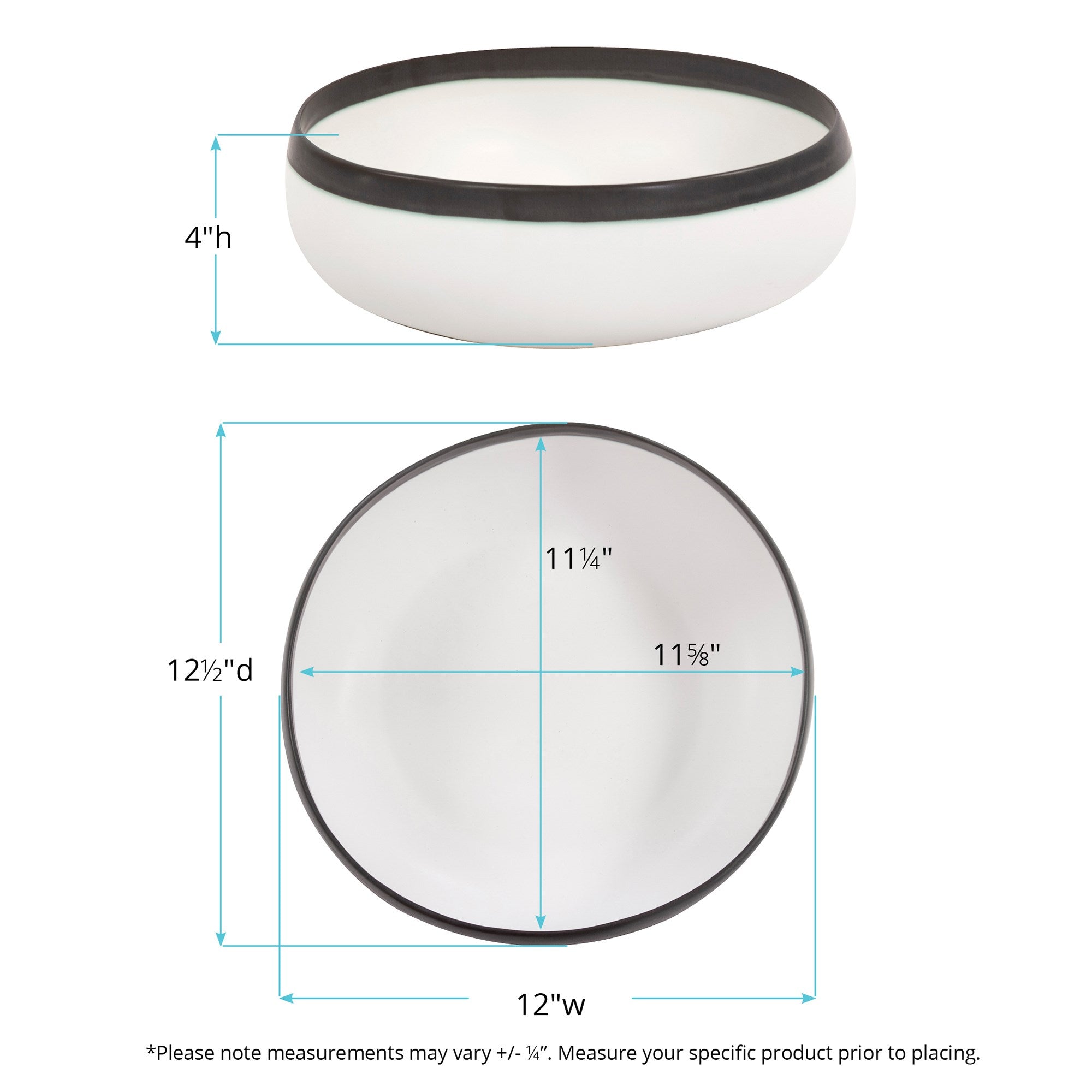 Eclipse White Ceramic Decorative Bowl