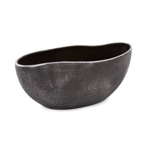 Textured Black Free Formed Ceramic Bowl
