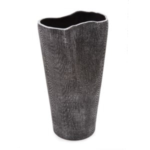 Textured Black Free Formed Ceramic Vase