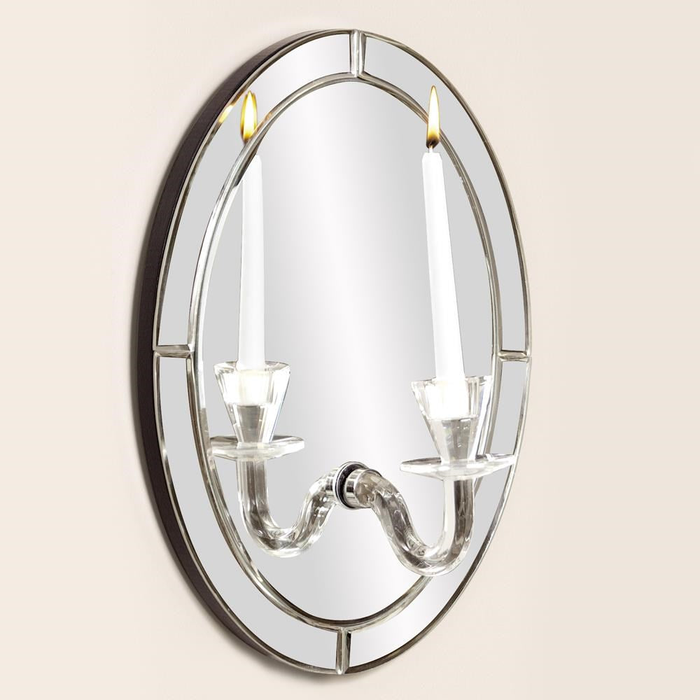 Opal Mirror with Candle Holder