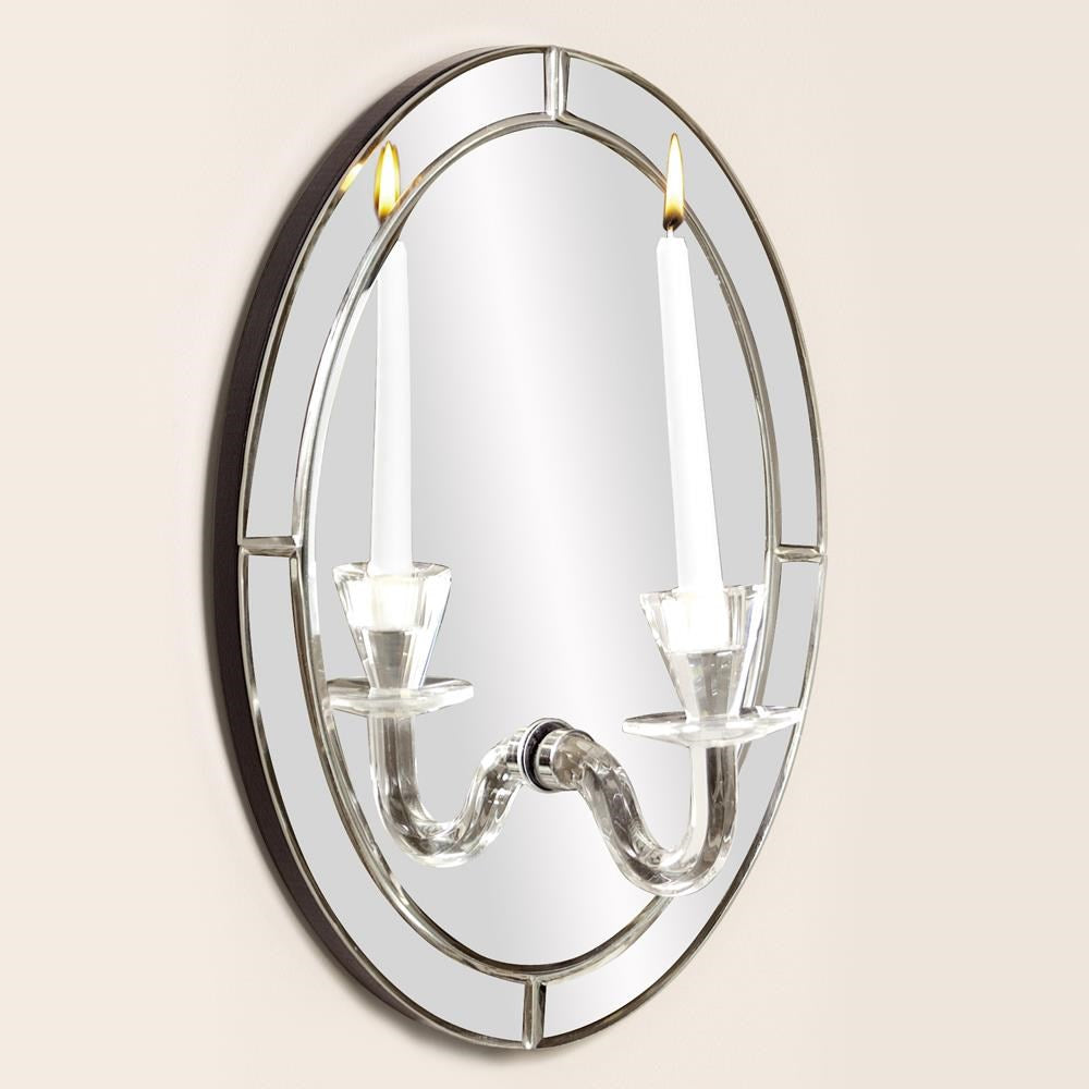 Opal Mirror w/ Candle Holder