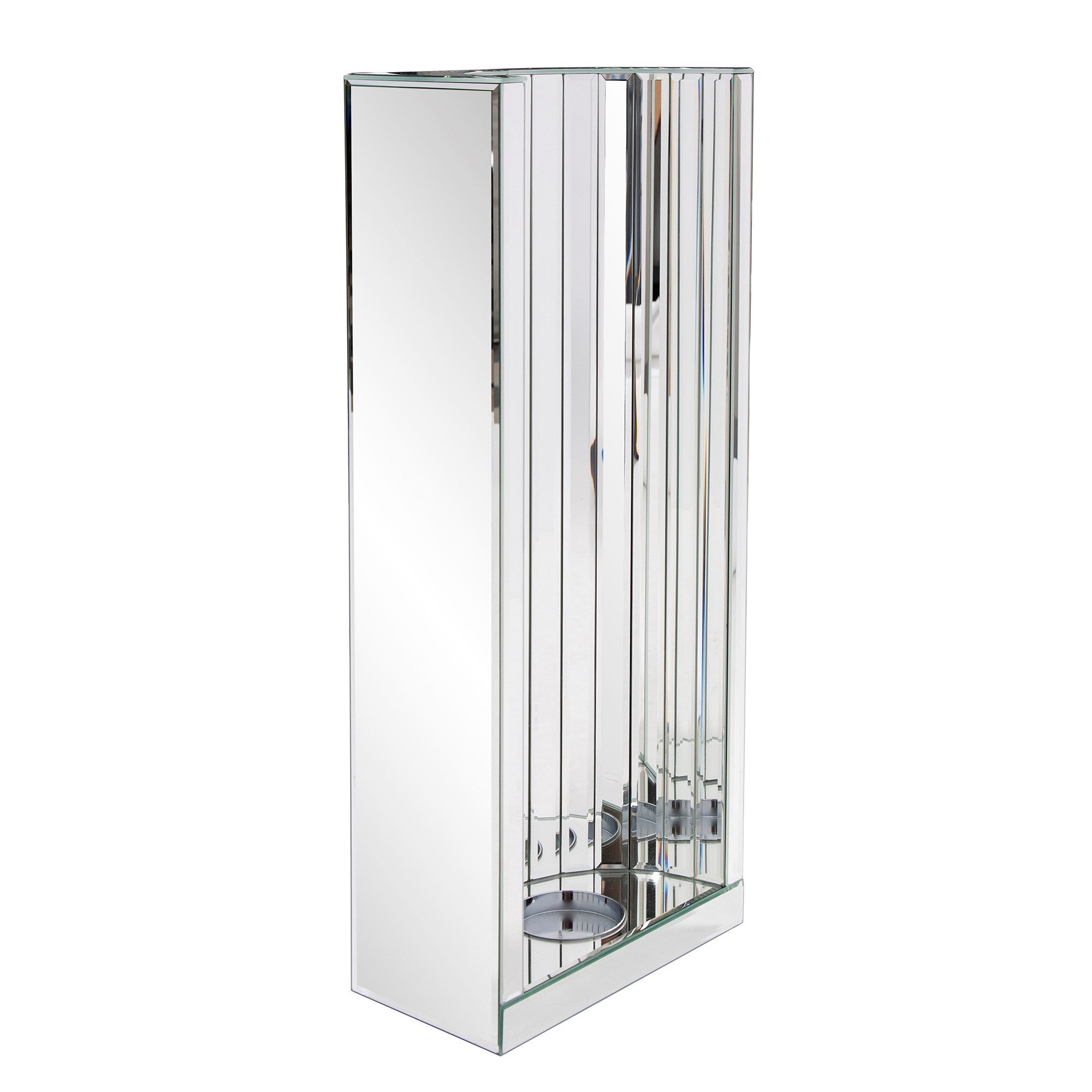 Faceted Mirror Wall Sconce