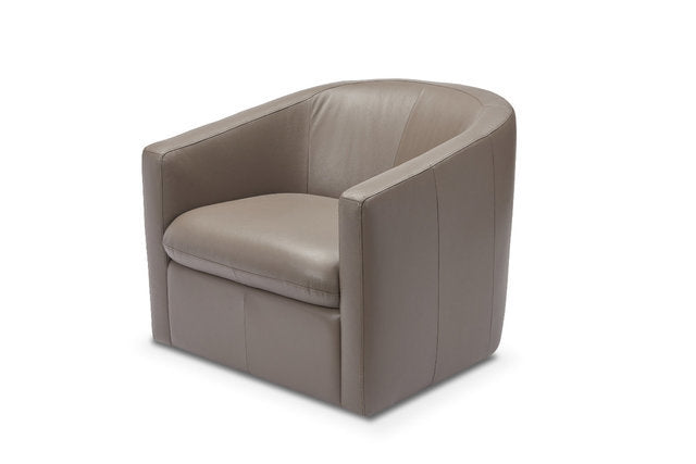 Creta Leather Swivel Accent Chair