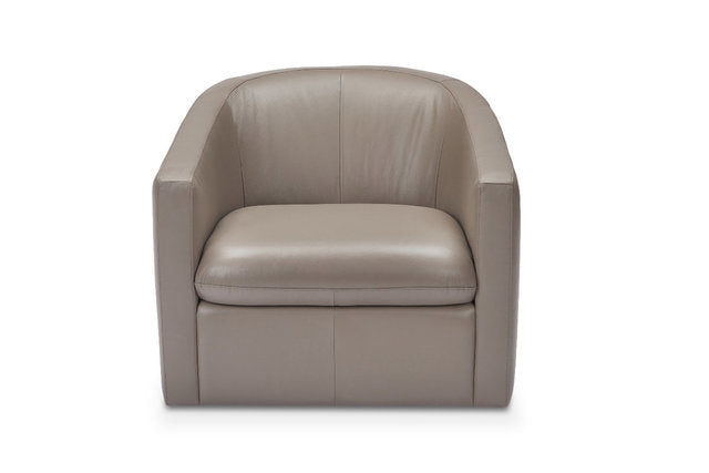 Creta Leather Swivel Accent Chair
