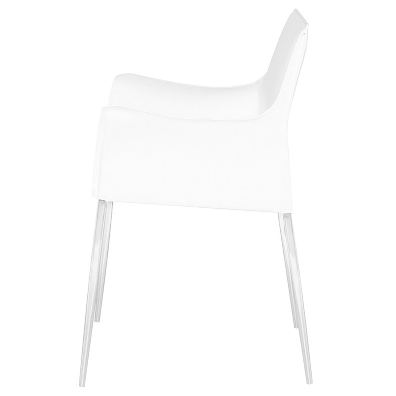 Colter White Dining Chair (w/ Arms)