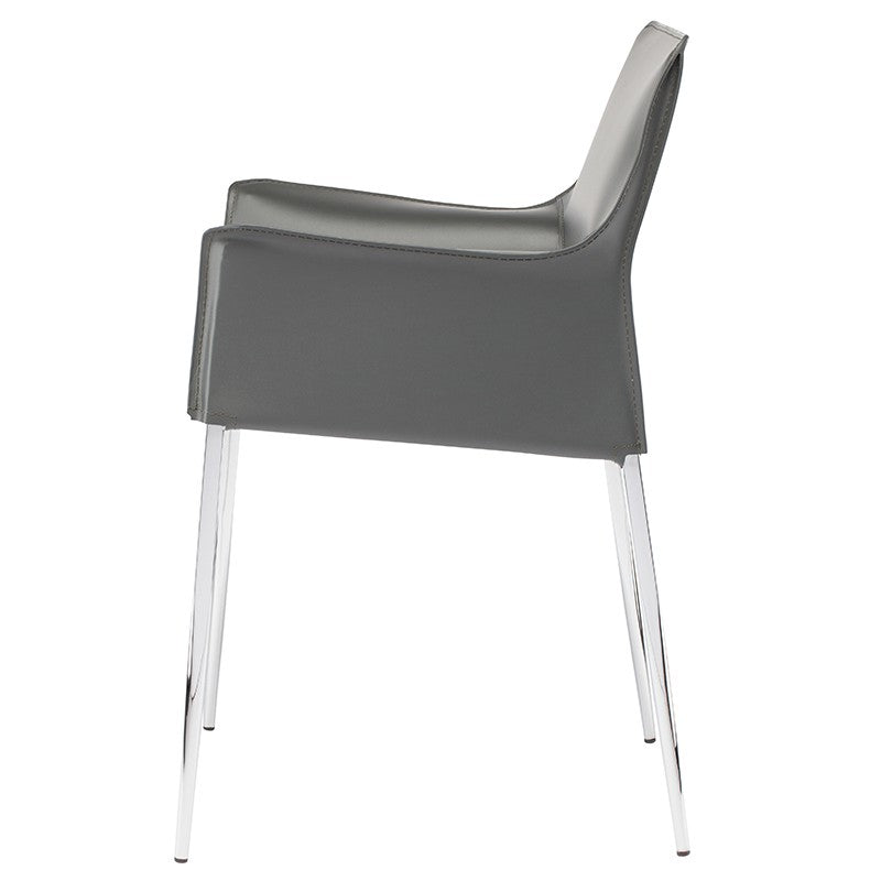 Colter Dark Grey Dining Chair (w/ Arms)