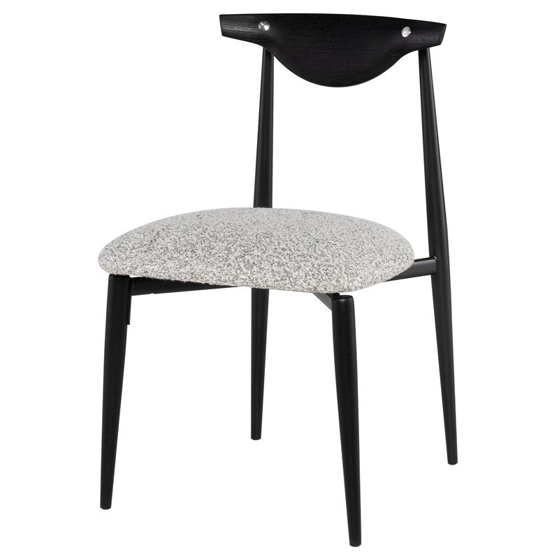Vicuna Boucle Grey-Black Oak Dining Chair