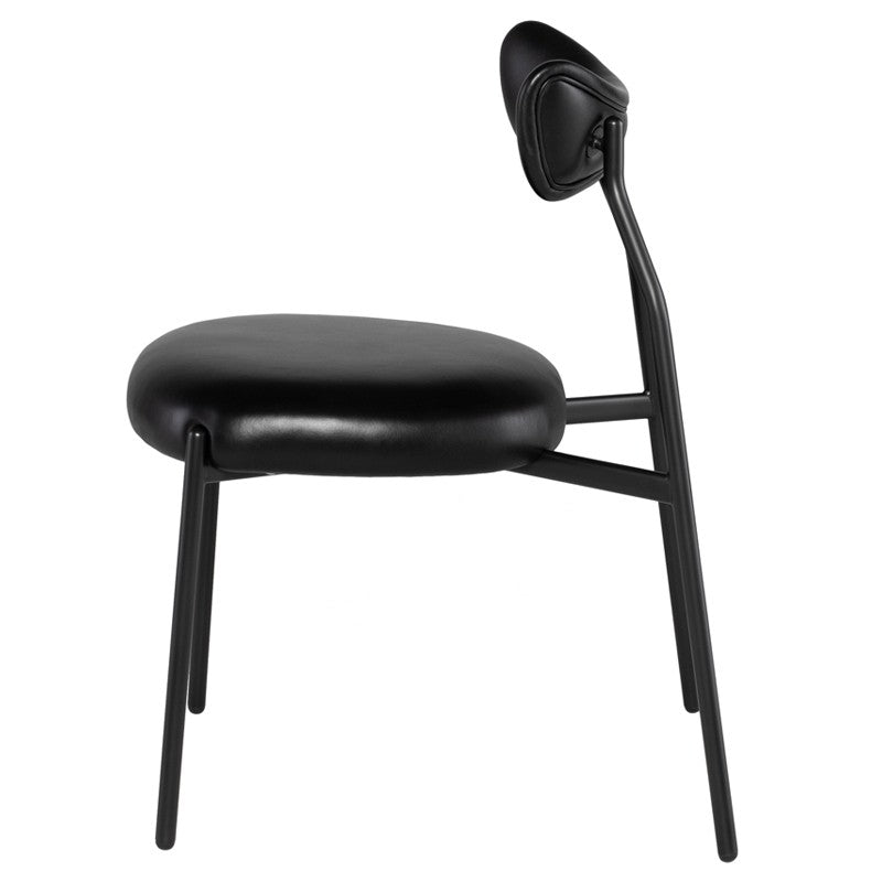 Dragonfly Black Leather Dining Chair