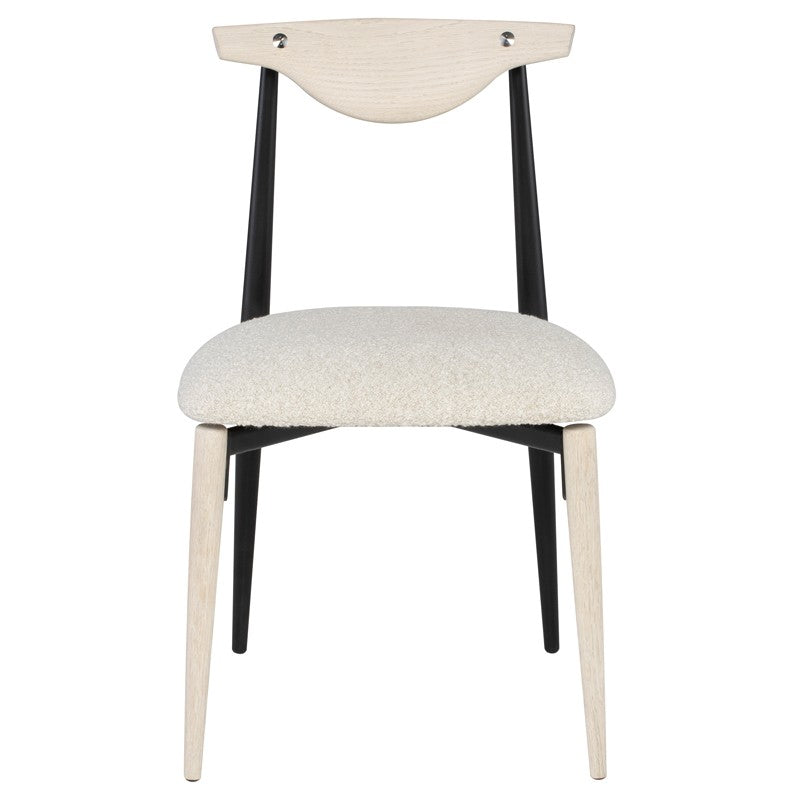 Vicuna Boucle Beige-Faded Oak Dining Chair