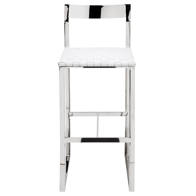 Camille White Counter Stool