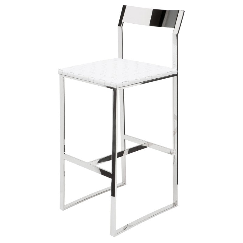 Camille White Counter Stool