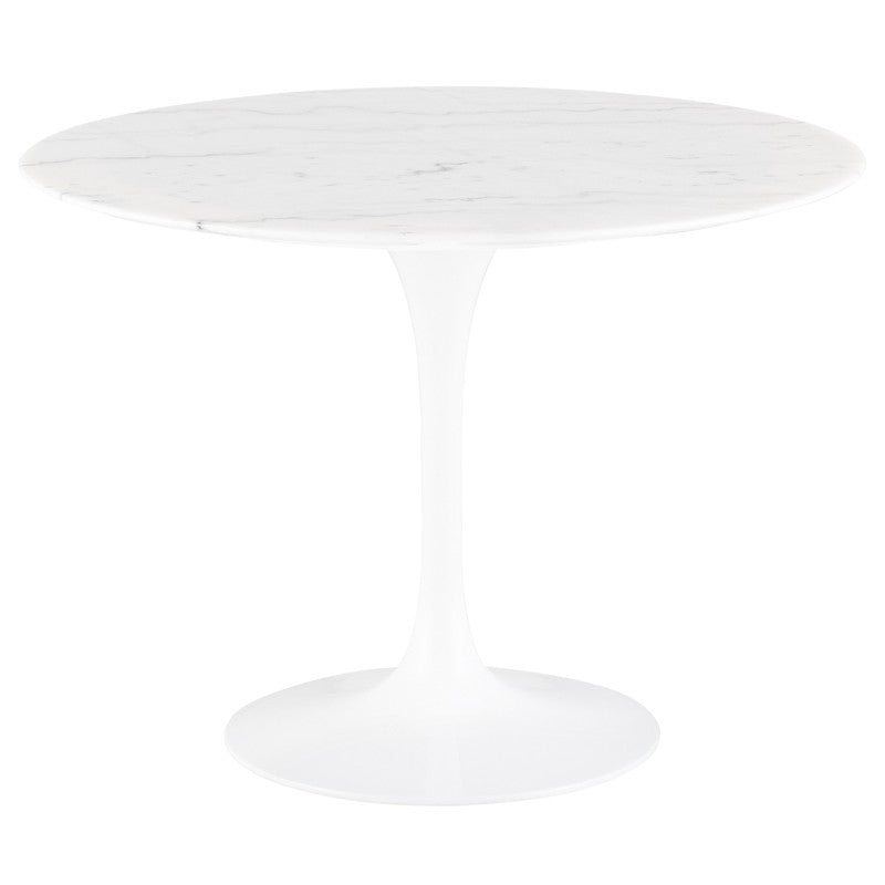 Cal 40" White Marble Dining Table