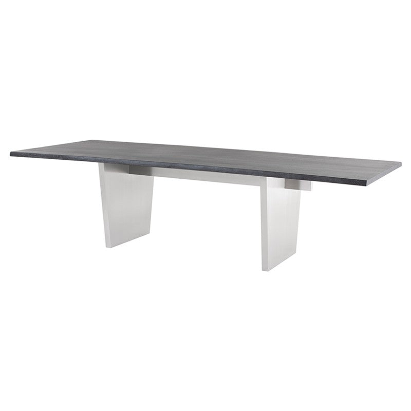 Aiden 112" Oxidized Grey Oak - Brushed Dining Table