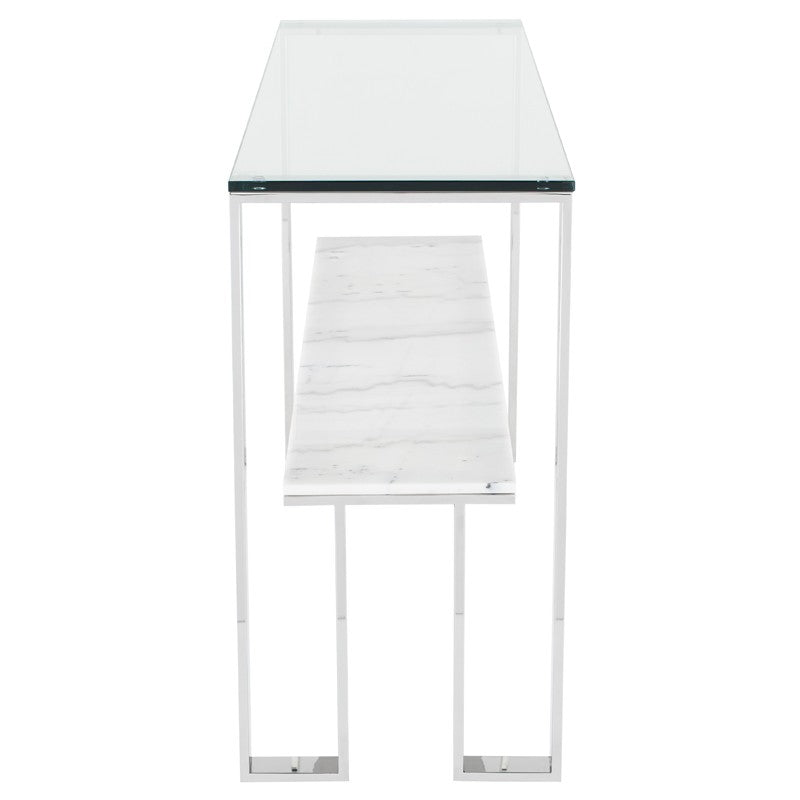 Tierra White Marble Console Table