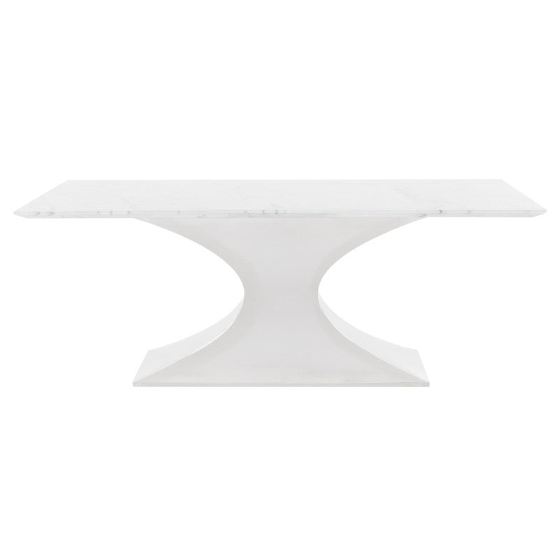 Praetorian 79" White Marble - Polished Dining Table