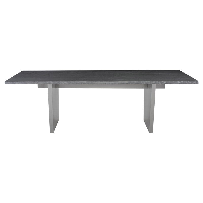 Aiden 96" Oxidized Grey Oak - Graphite Dining Table