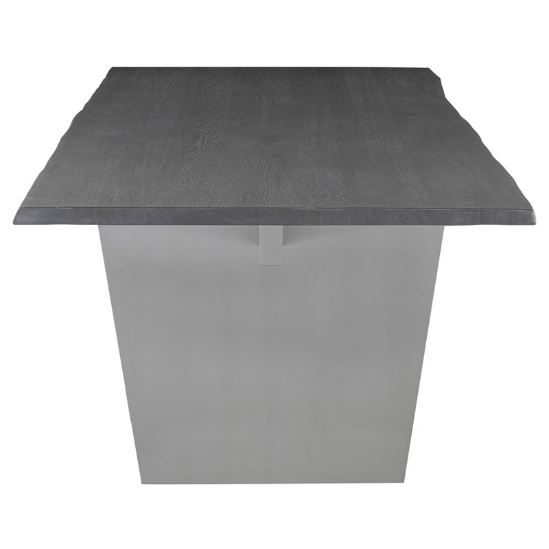Aiden 96" Oxidized Grey Oak - Graphite Dining Table