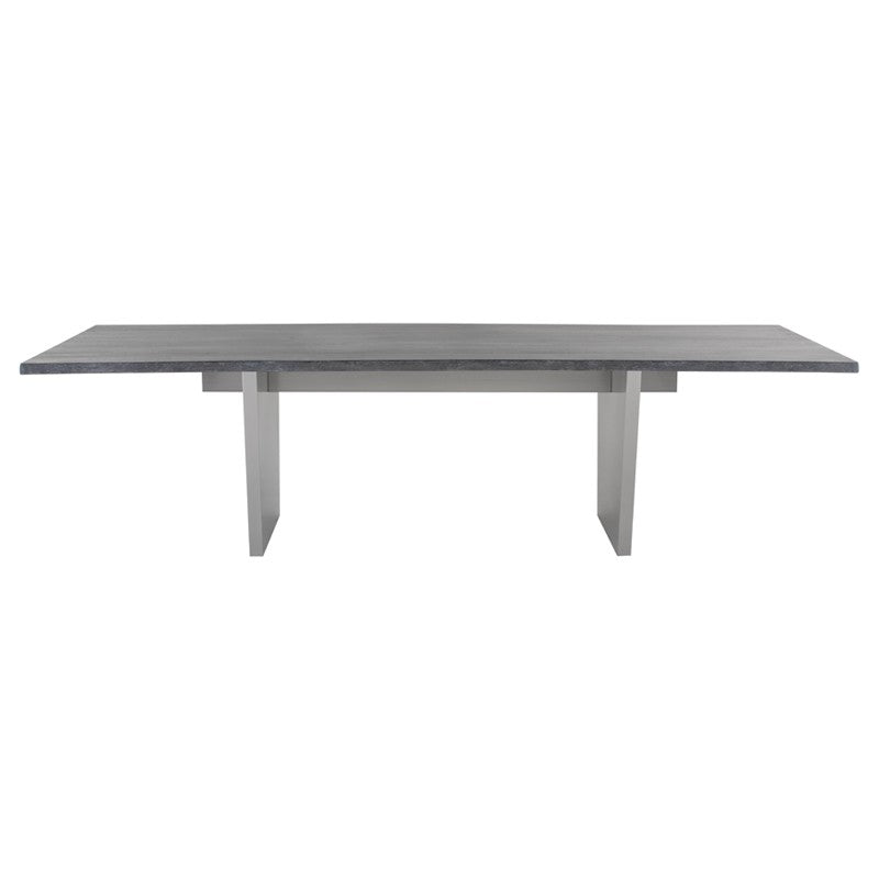 Aiden 112" Oxidized Grey - Graphite Dining Table