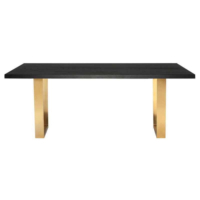Versailles 79" Onyx Oak - Gold Dining Table