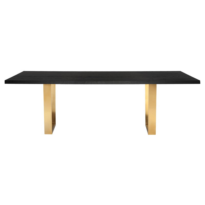 Versailles 95" Onyx Oak - Gold Dining Table