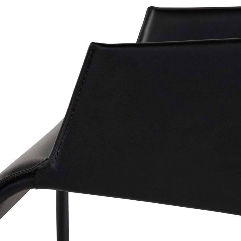 Delphine Black Dining Chair (w/ Arms)