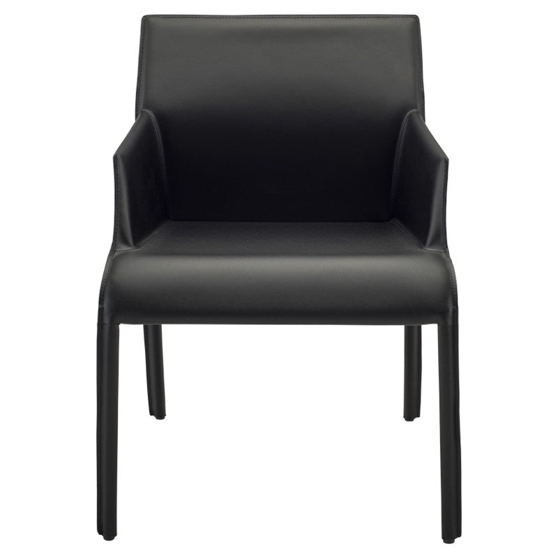 Delphine Black Dining Chair (w/ Arms)