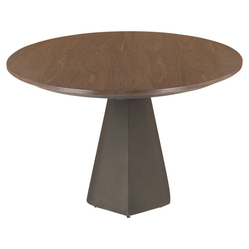 Oblo 95" Walnut - Bronze Dining Table